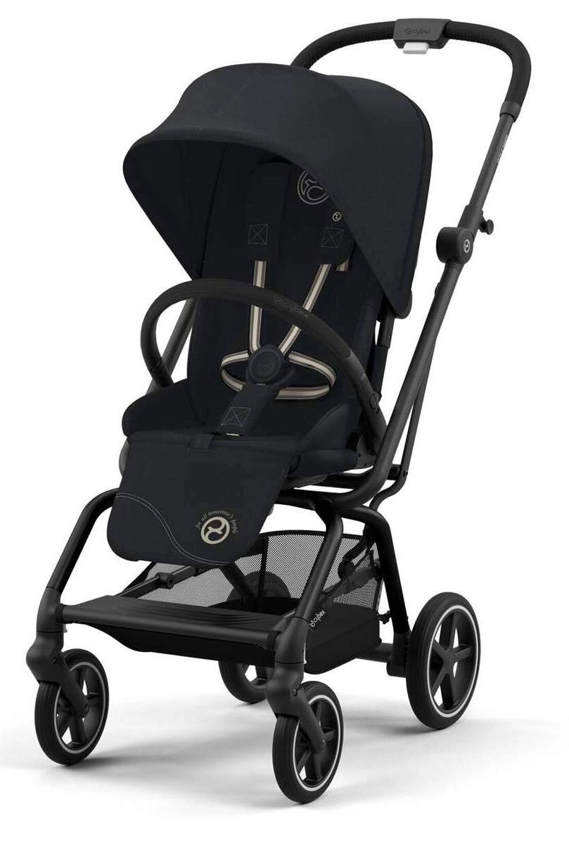 Прогулочная коляска Cybex Eezy S Twist + 2  (BLK Magic Black с дождевиком и бампером)