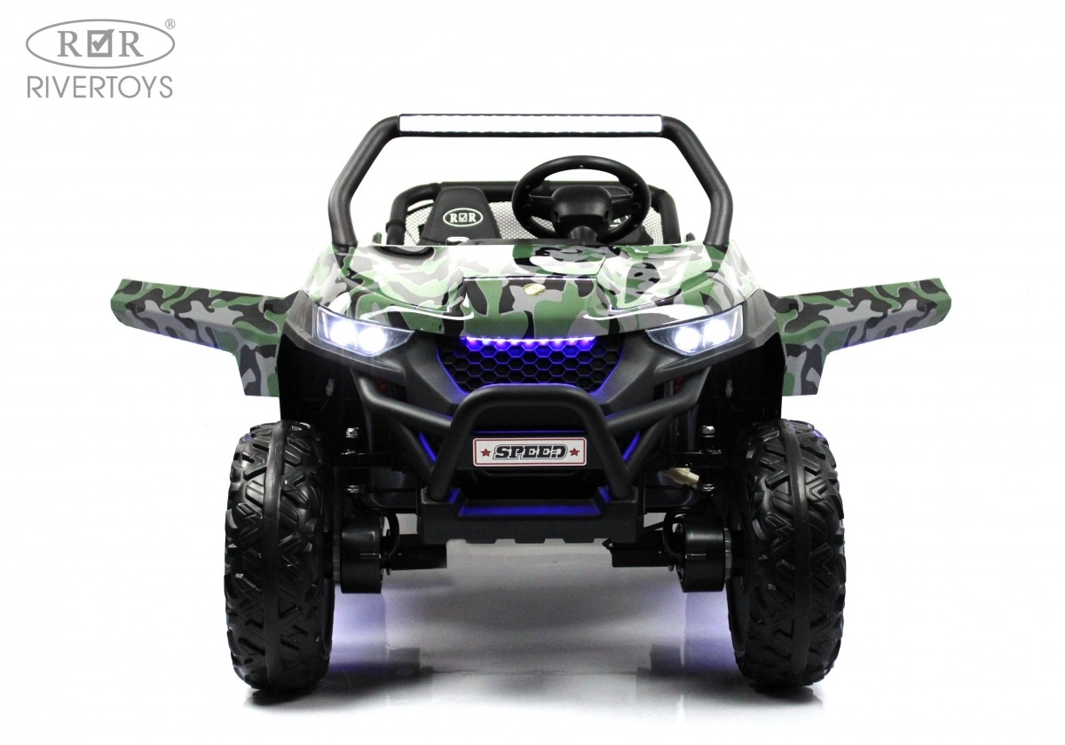 Детский электромобиль RiverToys T777TT 4WD зеленый камуфляж 4uo3le2vka22ic7gfetlsgvshfj845fk