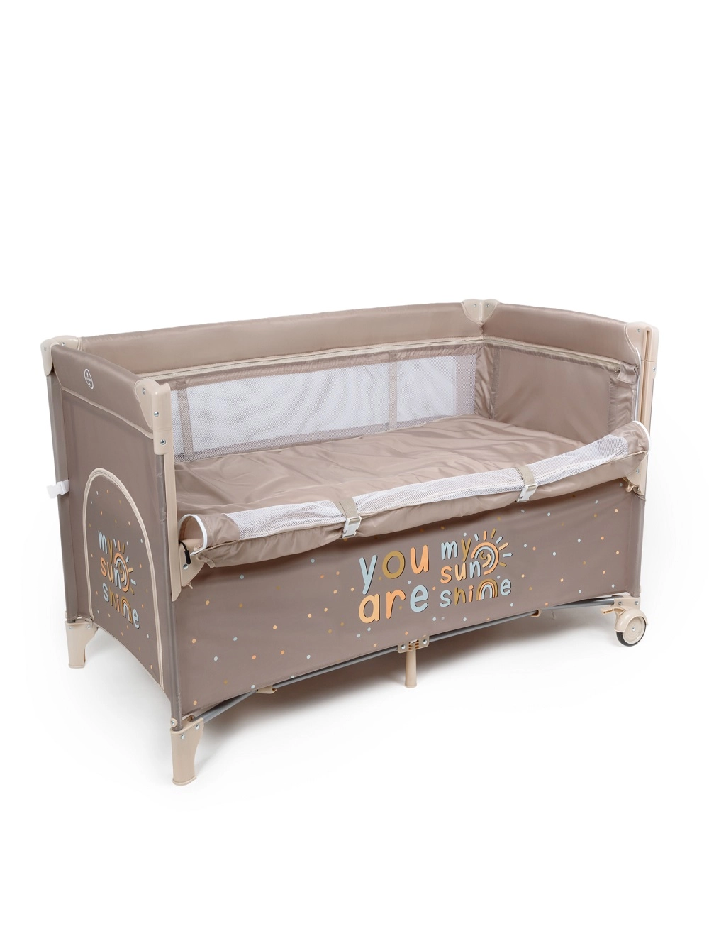 Манеж-кровать Amarobaby Transform (Sunshine/Коричневый)