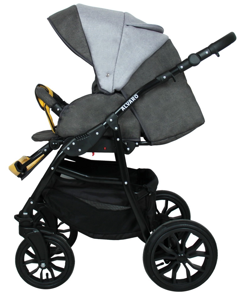 Коляска 2в1 Alis ALVARO т.серый+св.серый+желтая кожа cni34m4k8xj0p72o1trttgs9ekmuntsa