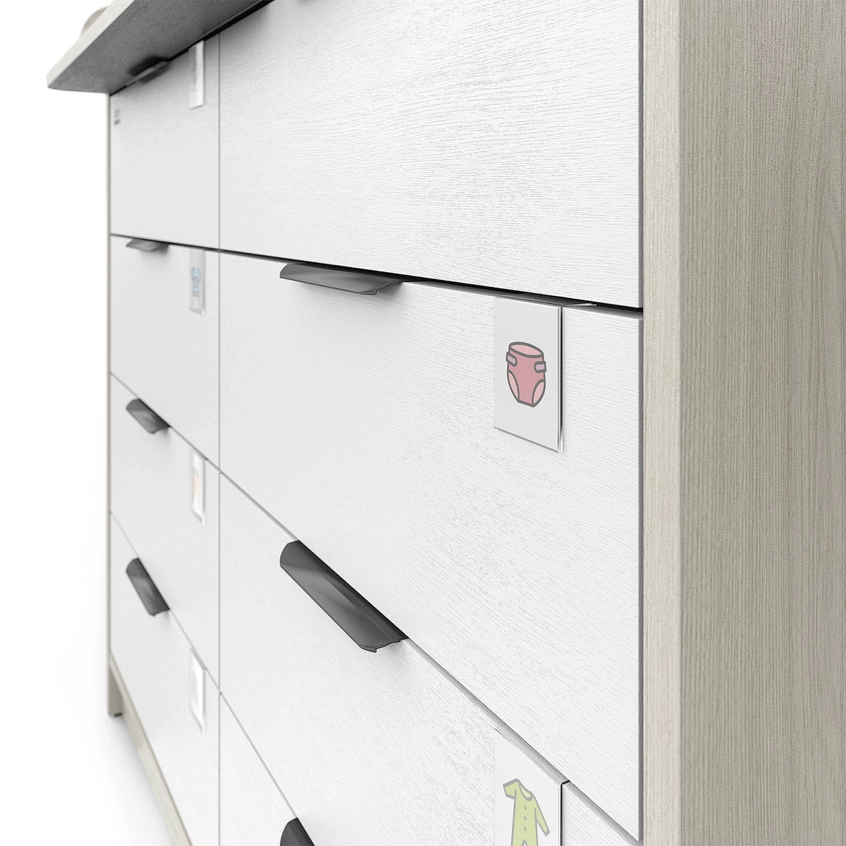 Детский пеленальный комод Атон М Zeus 1008 ЛДСП шимо светлый-белый w7syavqas73d72vfds599wm72qatar2u