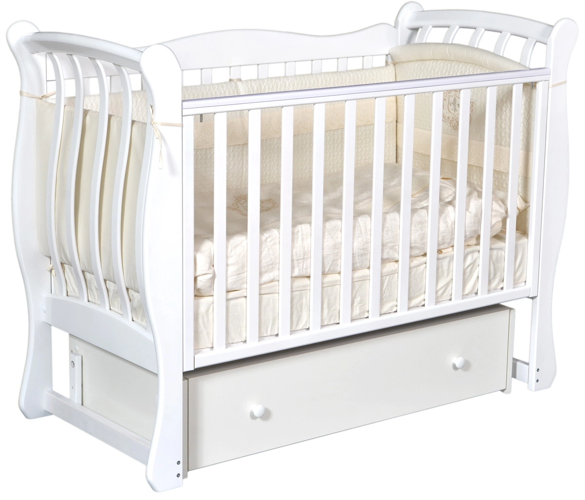 Детская кроватка ByTwinz Tiffany 1 универсальный маятник белый bh89hyupzv6uyzxmidfwt24ckkstimla