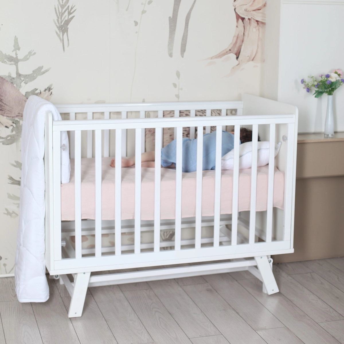 Детская кроватка Sweet Baby Nuovo с маятником Белая /Белая n6i6hxbvu1j1z4y9epzy4i4rmtv63l3e