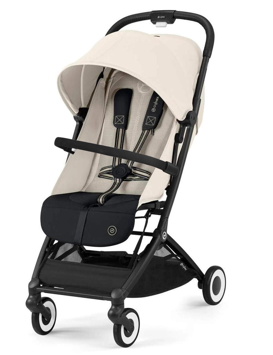 Прогулочная коляска Cybex Orfeo BLK (Canvas White с дождевиком и бампером)