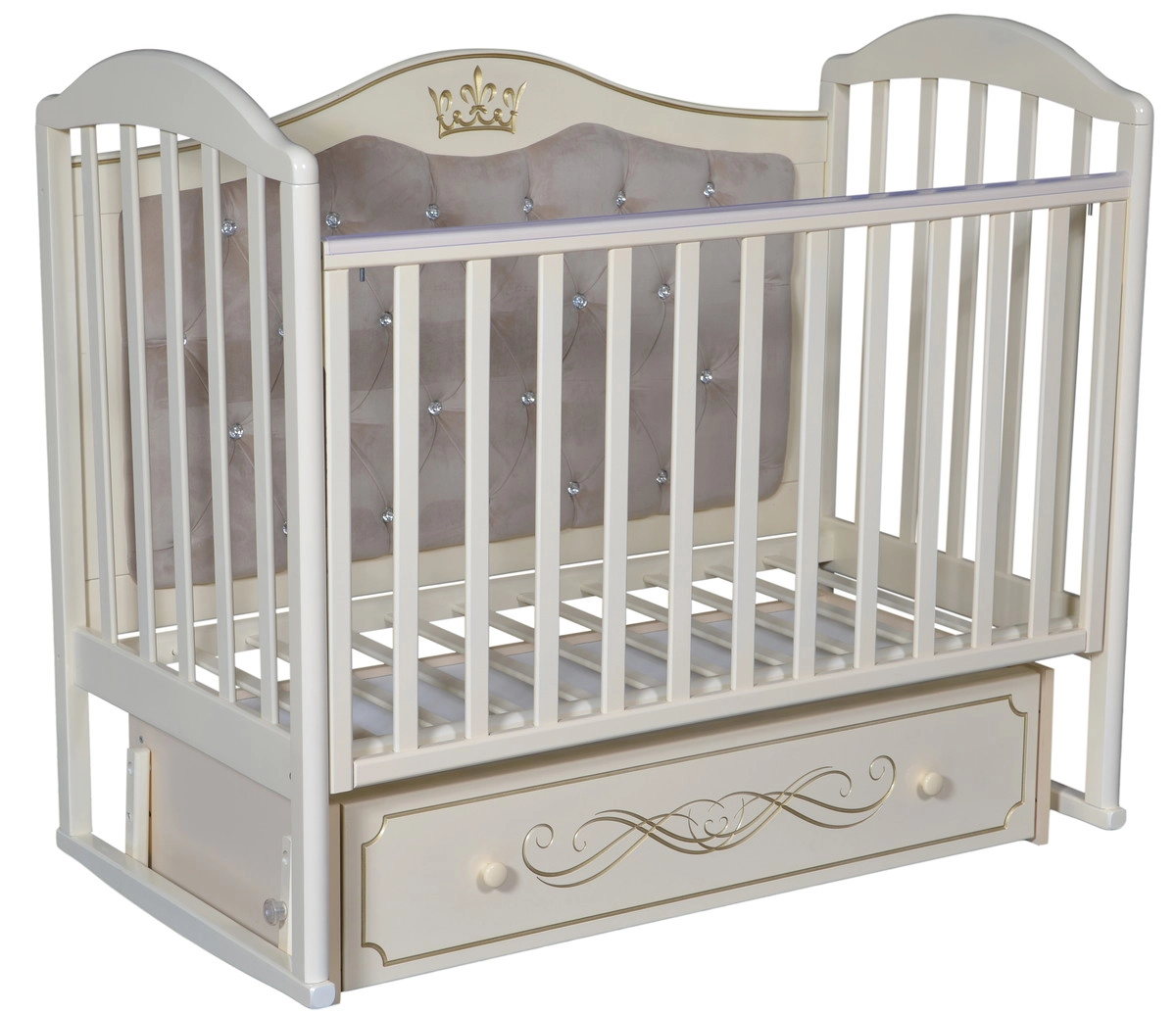 Детская кроватка АНТЕЛ Anita 999 УМ с мягкой спинкой Слоновая кость 5ys22copl3zzi5f4l52pp8wn9dek842e