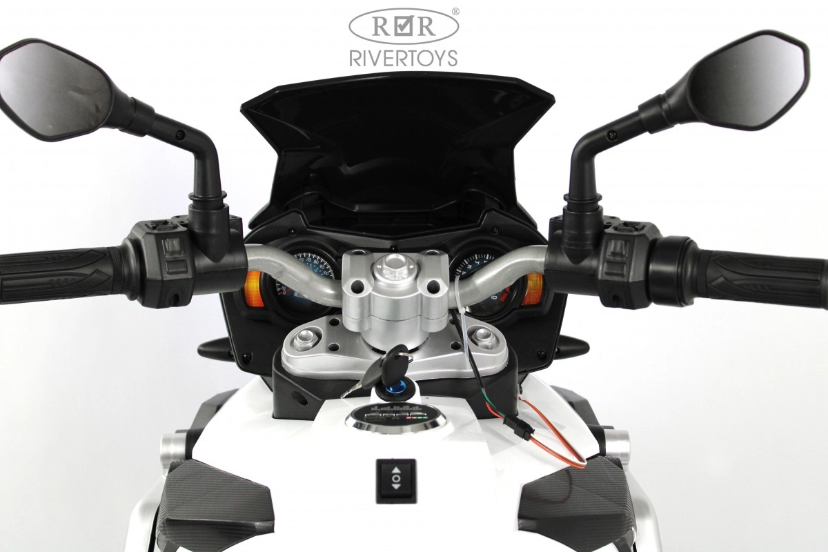 Детский электромотоцикл RiverToys М111БХ белый biyum6g713ratj12svfp4l4oa42daeth