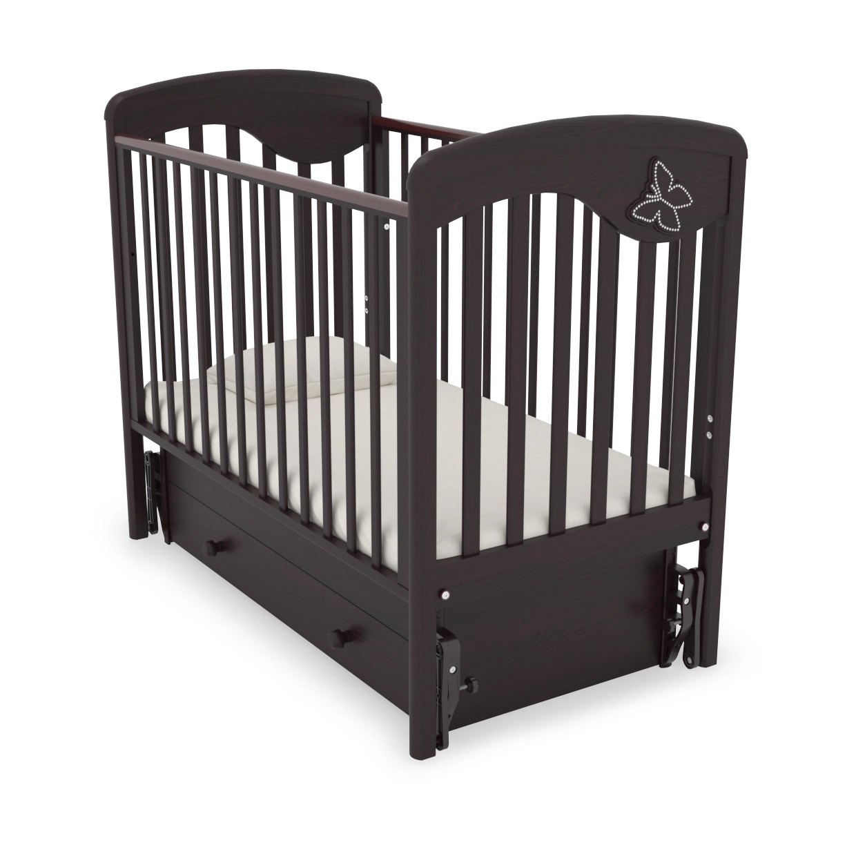 Детская кроватка Gandilyan (Гандылян) Джулия маятник Махагон 107ea1c15d973ea270695648930b5d8b