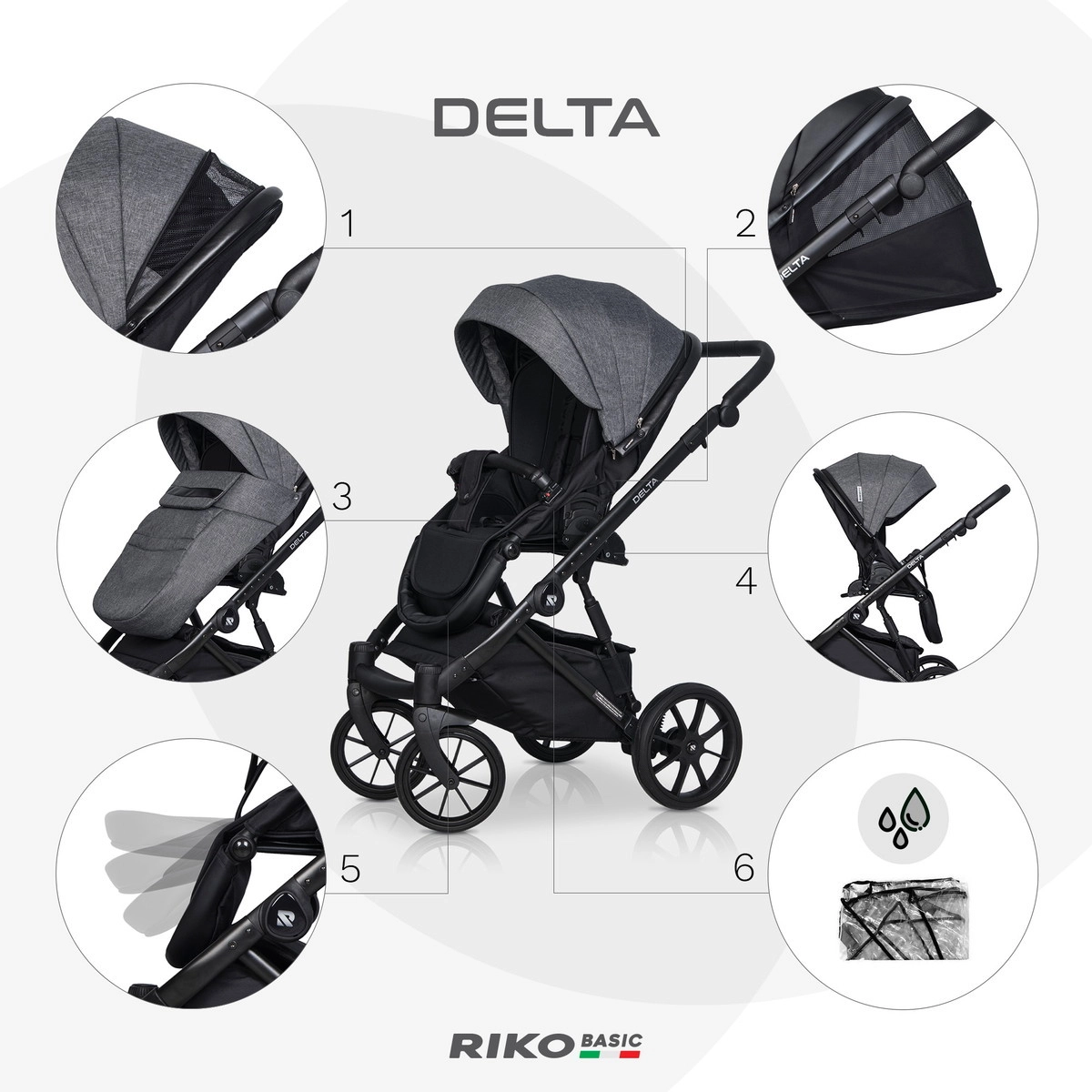 Коляска 3 в 1 RIKO BASIC DELTA 05 Carbon (темно-серый) 10t0v9rwbg0esfknybxcp4nnqilf6j4r