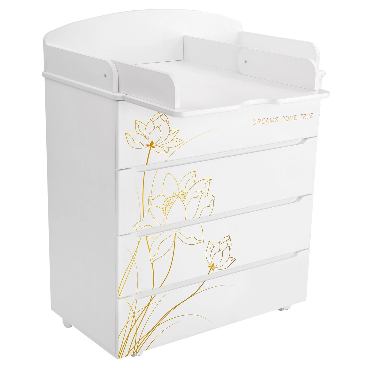 Комод Indigo Green Line с узким пеленальным столиком, ЛДСП, МДФ  Цветы c8nqjlesuie2y9mcrpe4u2gznjzqwlpc