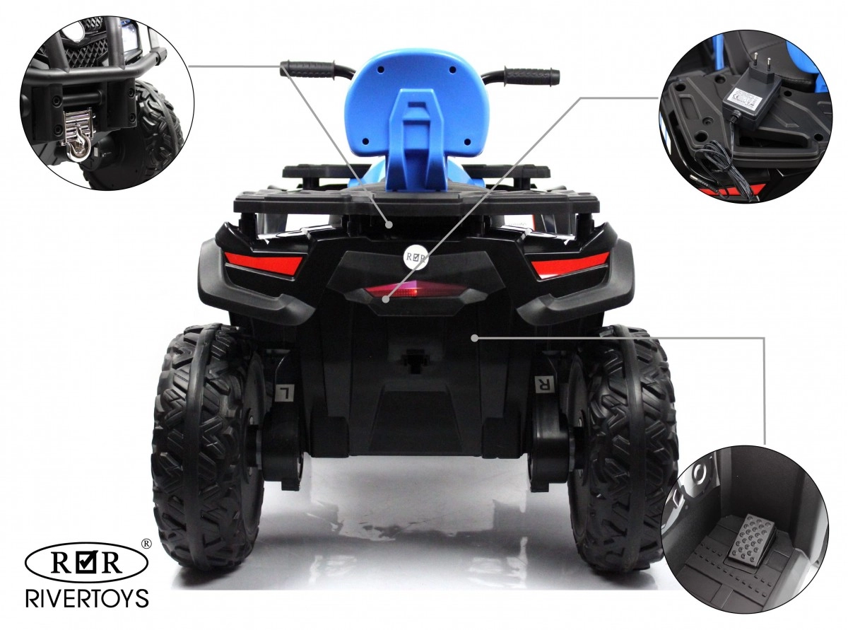 Детский квадроцикл RiverToys T001TT 4WD синий yqe4irmv6iafjj0xunw0l2l8f5t54l1l