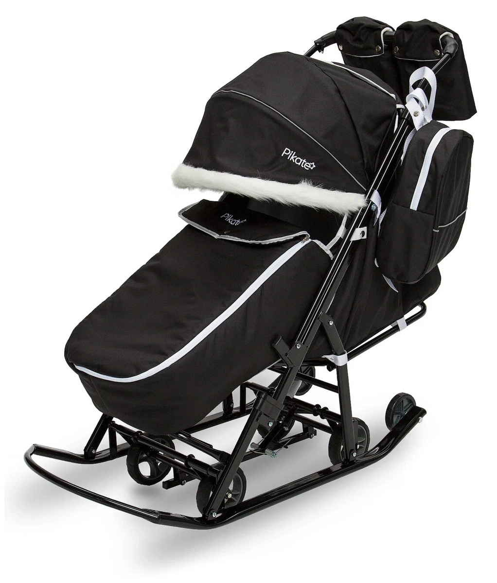 Санки-коляска Pikate Arctic черный k29pkd36sd1edhll336njeia7o0q2jml