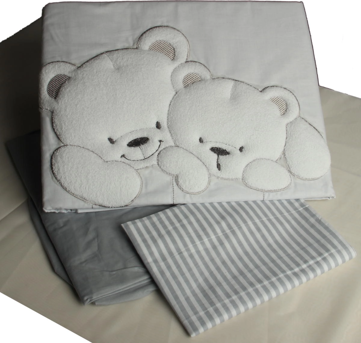 Сменный комплект постельного белья Lepre Sweet Bears 3 предмета (125*65) 21 серый/полоска aq41n6lyvaj1ydpxklwwzmicbpcq10w7