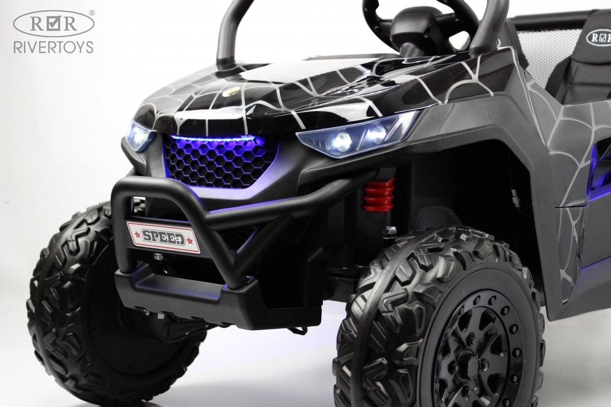 Детский электромобиль RiverToys T777TT 4WD черный Spider zihprl1jq21x0re0v8veqqlyn0ovdxqb