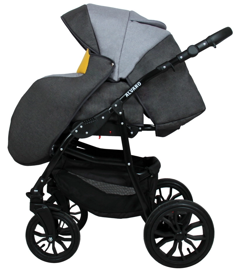 Коляска 2в1 Alis ALVARO т.серый+св.серый+желтая кожа ti9jb28ugesen5c4t8j1ofj10zeq5ztw