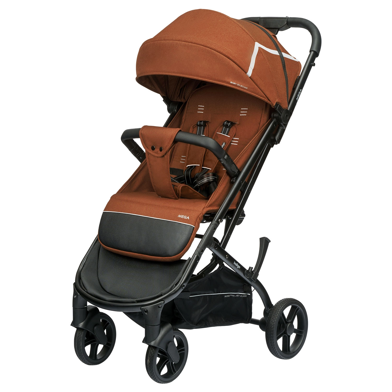 Прогулочная коляска INDIGO MEGA терракот 7ea5079fe1f3731e266b0b826f44f743