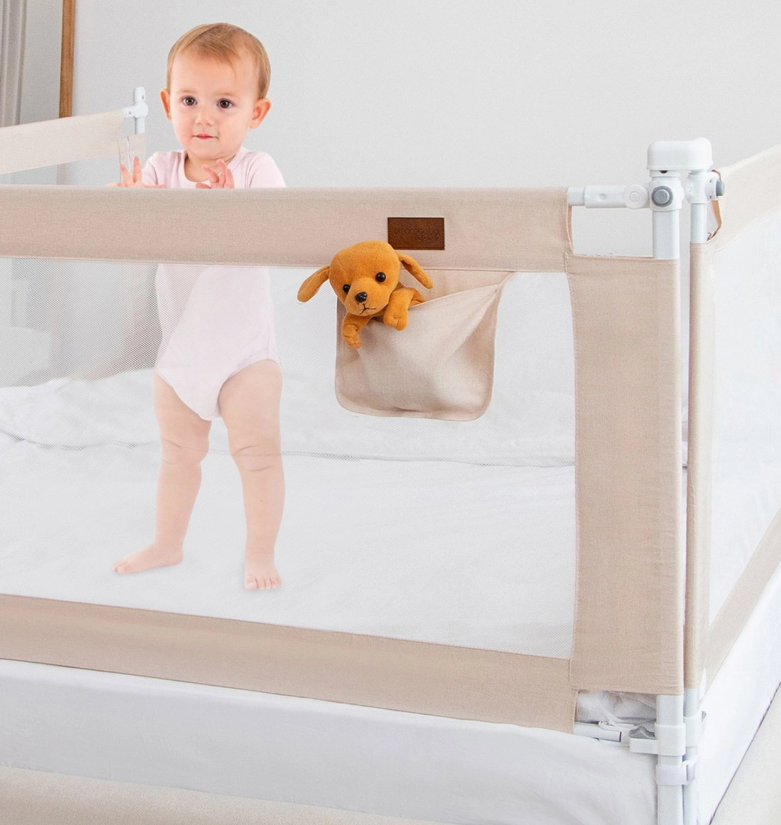 Барьер для кровати AmaroBaby Linear 120 см бежевый 4708df5x2ja44s14qo4zq6y9n7mfg3l0