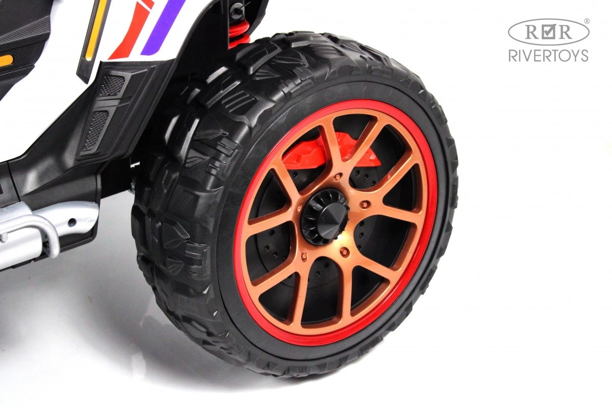 Детский электромобиль RiverToys K007AM белый 6c72t6jpysn2mep55vkuxwtj1ee46d7g