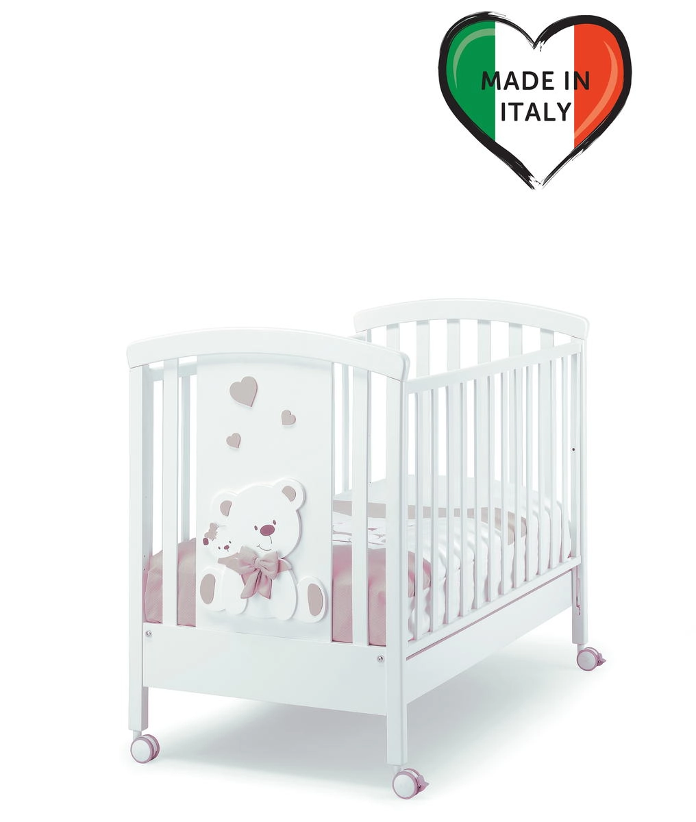 Детская кроватка Erbesi Tato белый/розовый 13c31t3rv53cwg83qhciydk9gwl3v51u