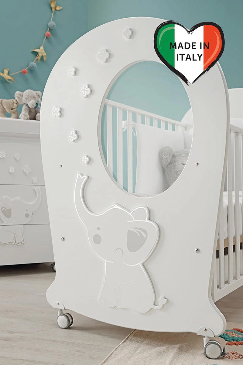 Детская кроватка Erbesi Elly с окном Белый 2k1ka3b727q14fr58qf51wvspnud2wno