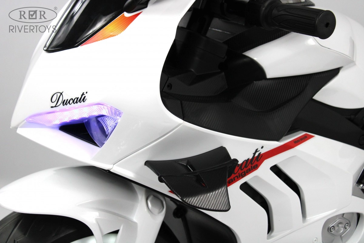 Детский электромотоцикл RiverToys М777БХ белый sfcvu4hu4r8x6o9qznkk8cwxwqo1bd4f