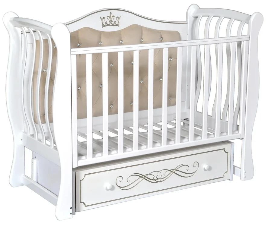 Детская кроватка АНТЕЛ Luiza 333 УМ с мягкой спинкой Белый i311wwnvpvaiwgbuv2m0gchv62b68d0t