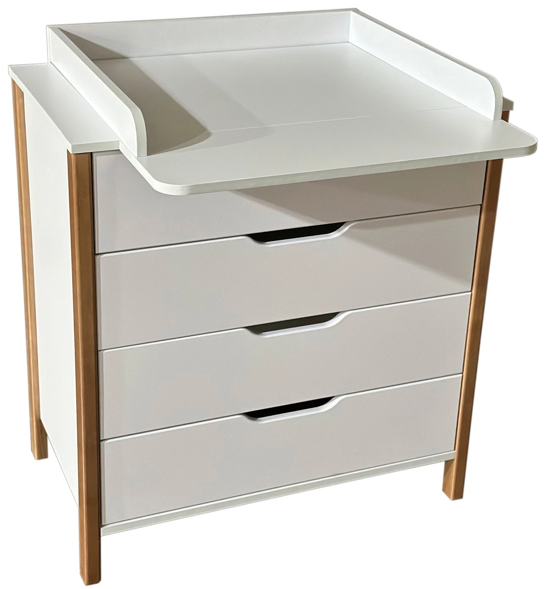 Пеленальный комод Антел Солнышко 12 (белый/бук)