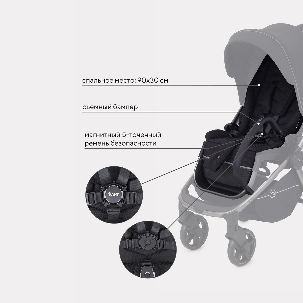 Прогулочная коляска RANT FLEX PRO Black szus0ag6xayl64y4j7koxm4t5i1egwg9