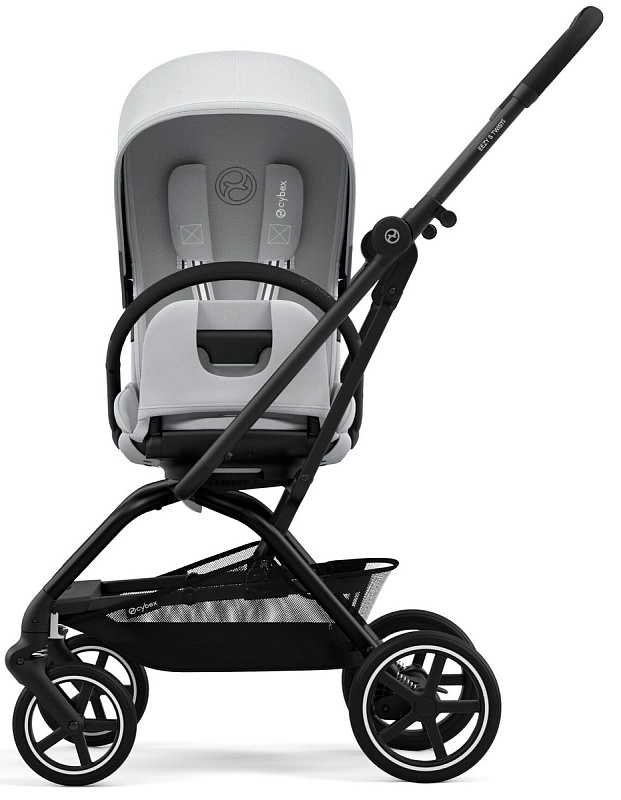 Прогулочная коляска Cybex Eezy S Twist Plus 2 BLK Fog Grey с дождевиком1