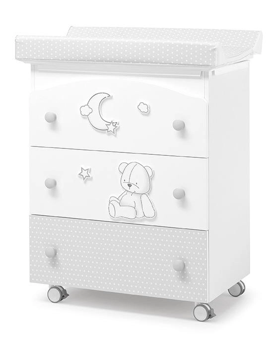 Пеленальный комод Erbesi Stella (Белый/Серый)