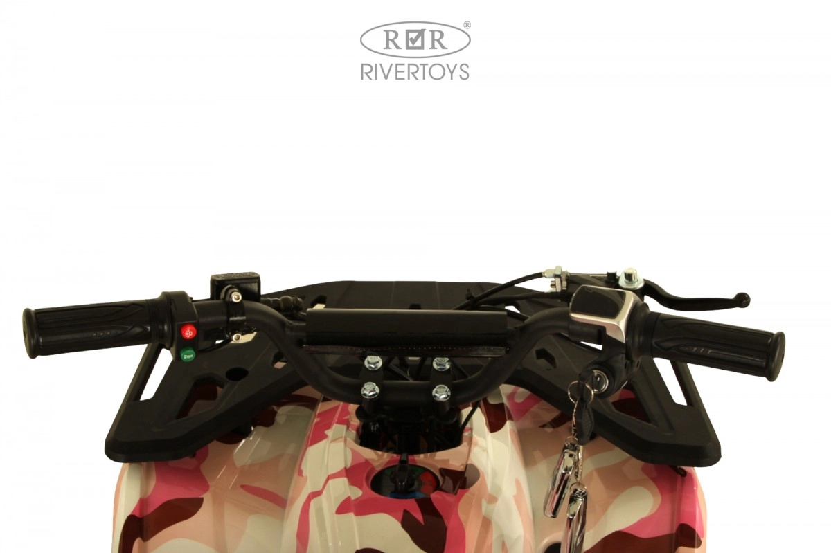 Детский электроквадроцикл RiverToys MIKA розовый камуфляж lvrr0r9qoc9r46jotl3spec23kh45xqd
