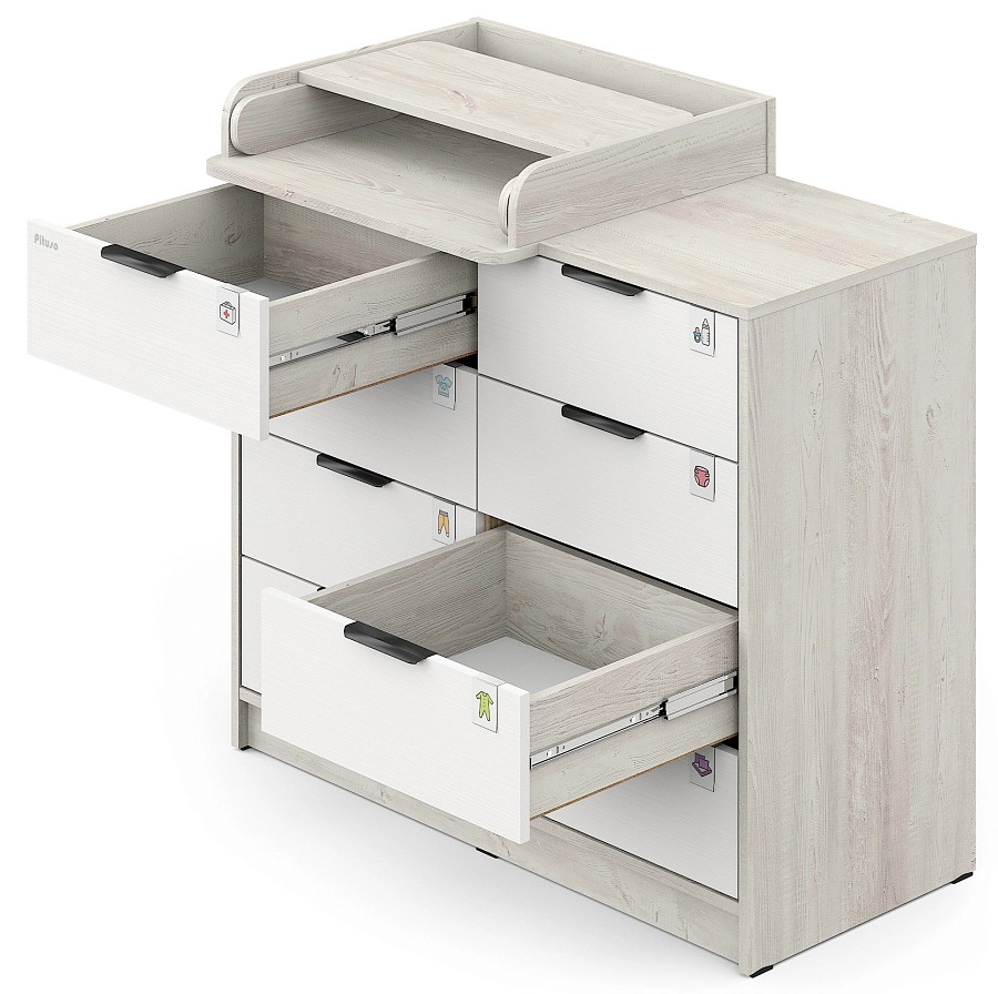 Комод Pituso Kids Optimum ЛДСП Сосна касцина-белый премиум amwzn9j7e8lasjo2jczzj8cddkesm42w