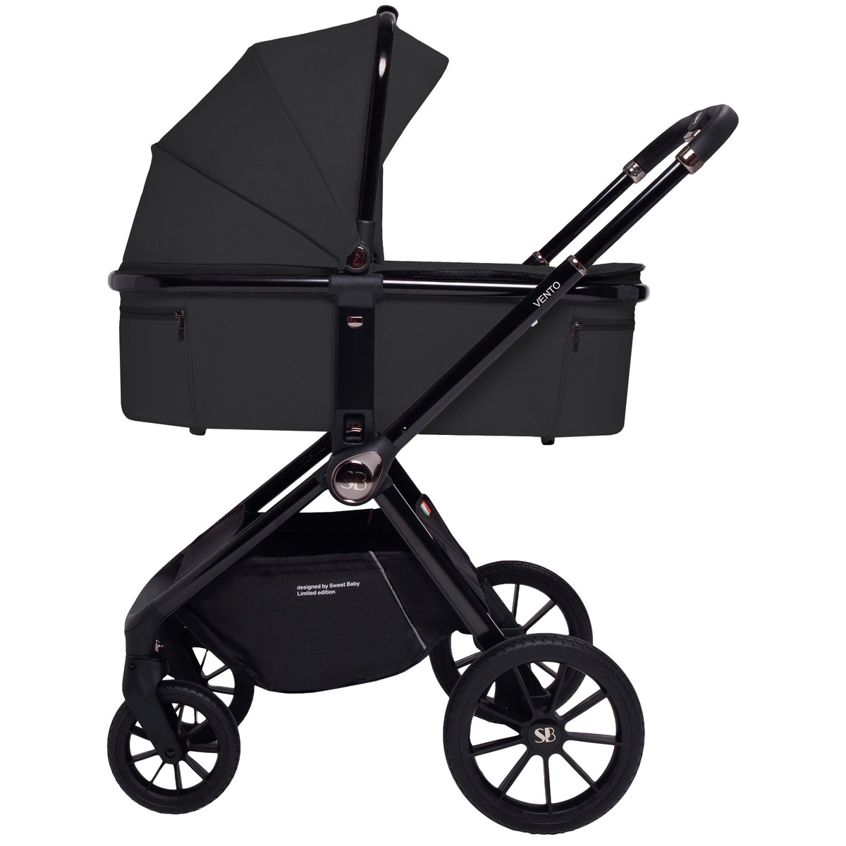 Детская коляска Sweet Baby Vento 3 в 1 Black n55b772ylcpx6sfopc3nn2h65sqjwsv2