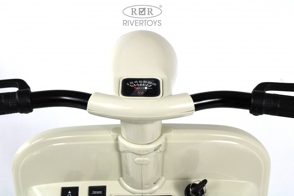 Детский электроскутер RiverToys VESPA M888MM серый b03oj35xvsgjwzvxzkk340nx2br95jm0