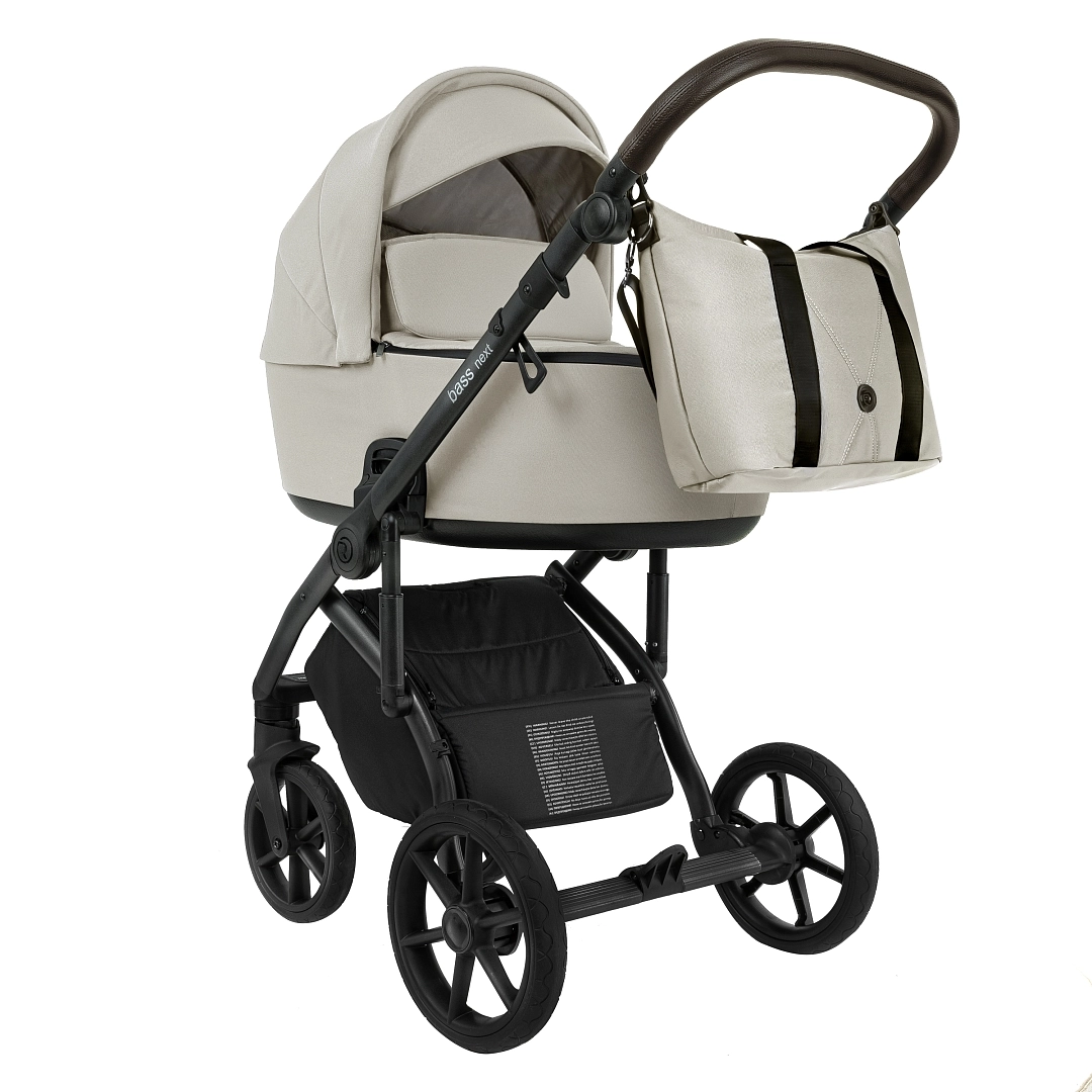 Коляска 2 в 1 Roan Bass Next (Marzipan/Black/руч.Cappuccino)