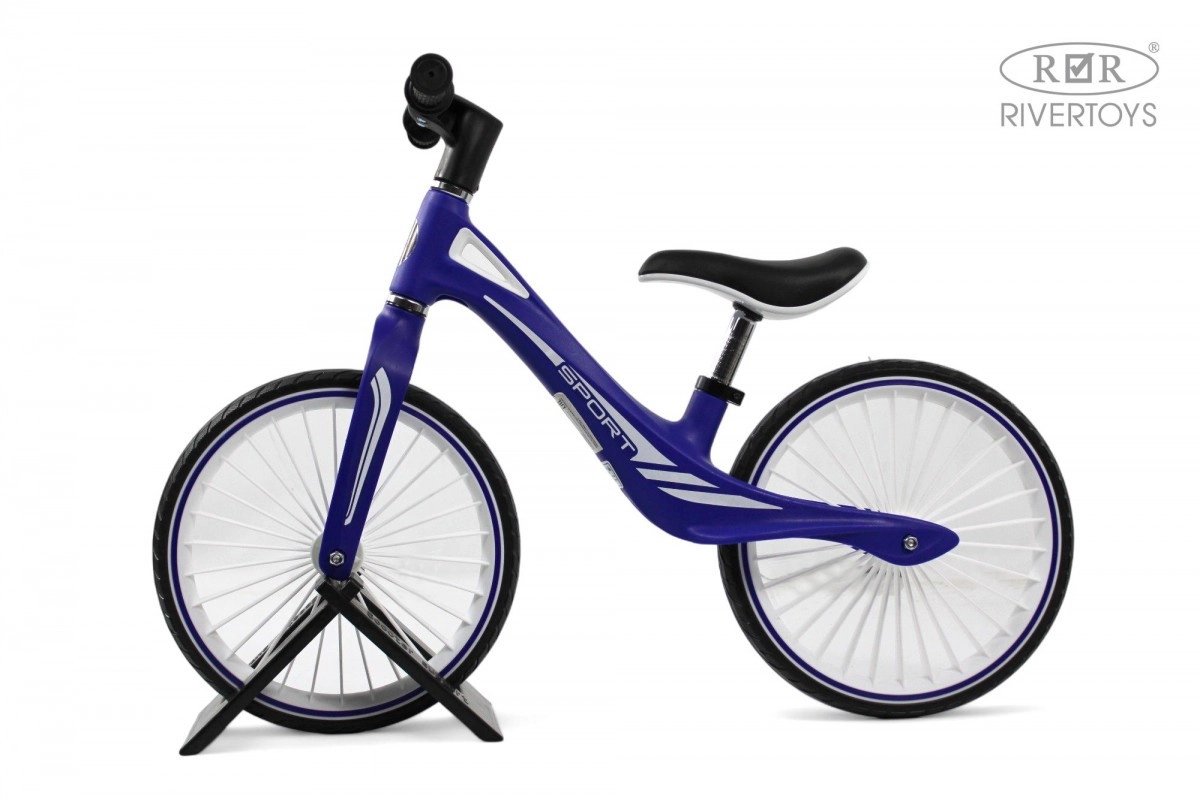 Детский беговел RiverToys HB-007-14 синий b51c3xg3n2bkbqthy1b6m3sdrkuv90al