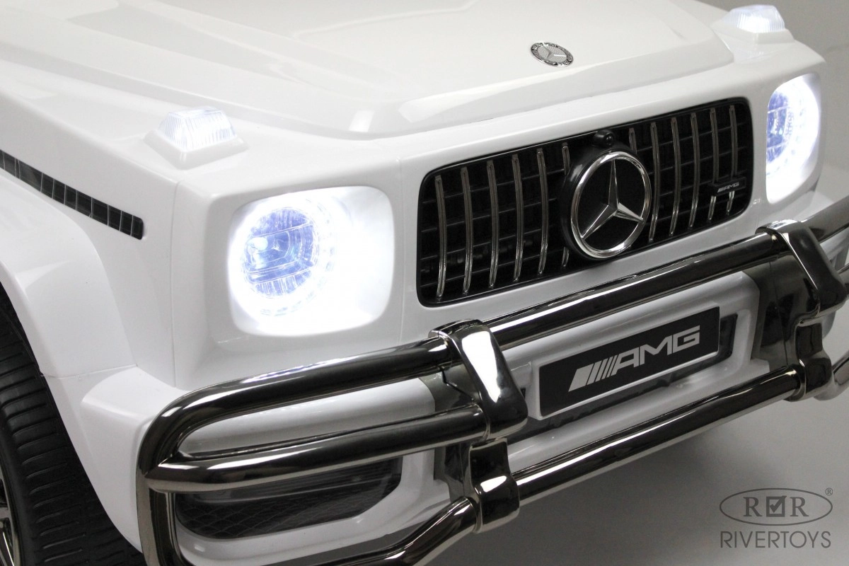 Детский электромобиль RiverToys Mercedes-AMG G63 (S307) белый fc9sjbya6pe5o6lmq49xm55qv6115dj2