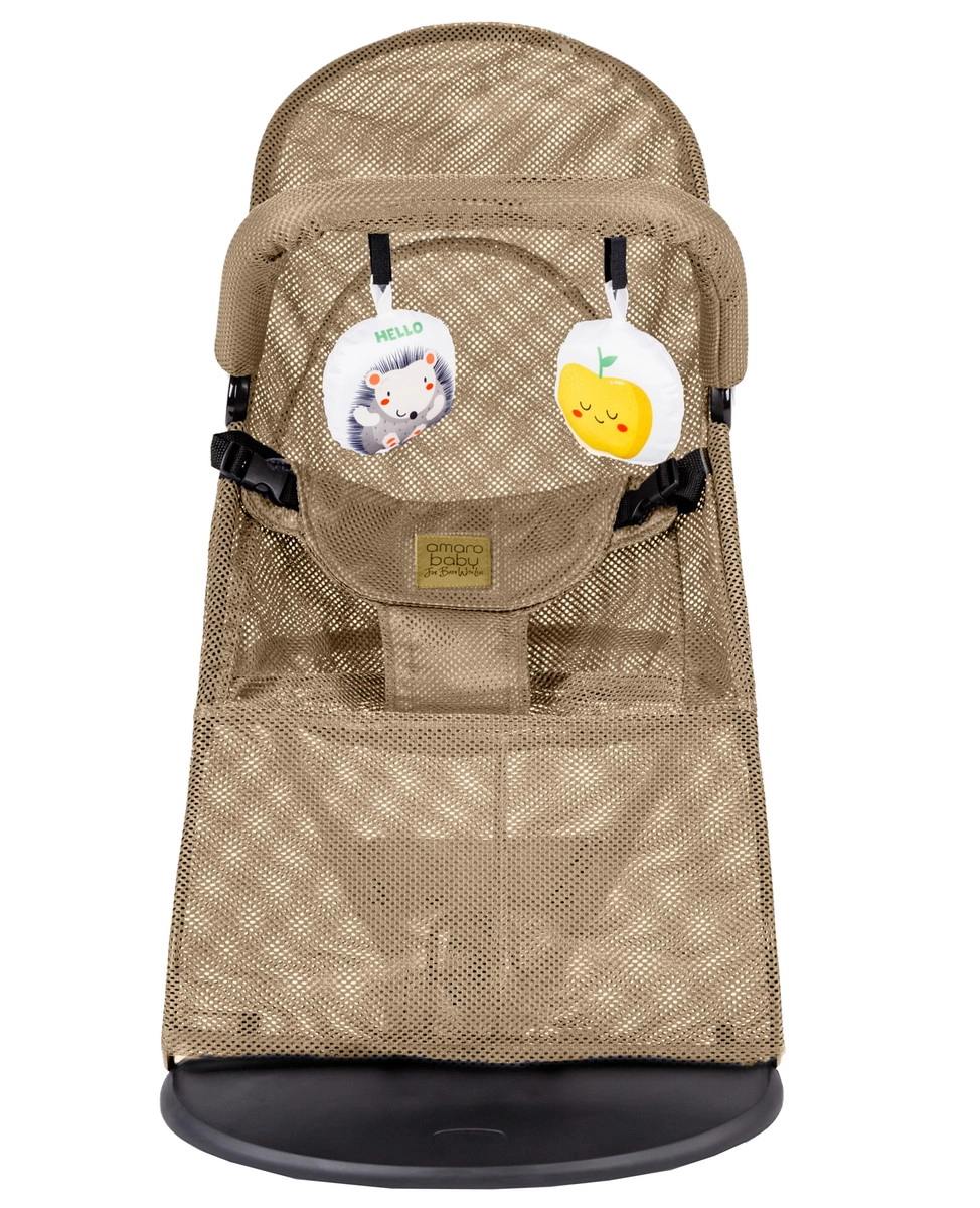 Шезлонг Amarobaby Baby time Бежевый k28mtlrbfkb7ux2ac0991qqg3ajdoumr