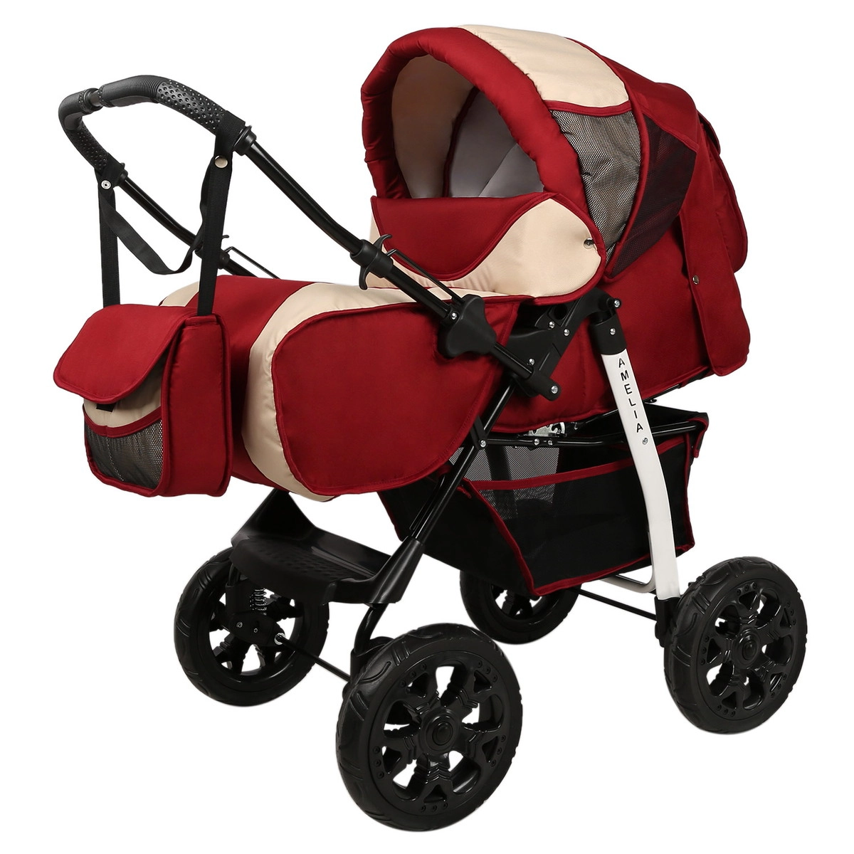 Прогулочная коляска Alis AMELIA I  красный+бежевый ound70v0q51mq15t6pyqm7vbeibjt2lc