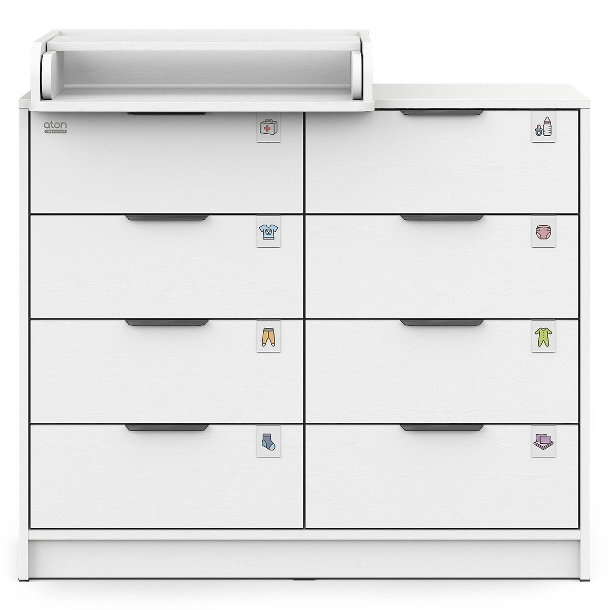 Детский пеленальный комод Атон М Zeus 1008 ЛДСП белый-белый qzh0bc6btrqmi3ljlyf9hibde0xq51qj