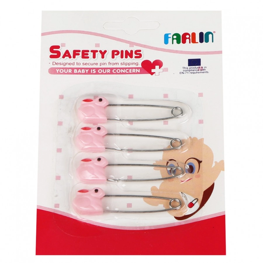 Безопасные булавки Farlin, 4 шт. Розовый 03e8d507389b09b60633809fa1998c5b