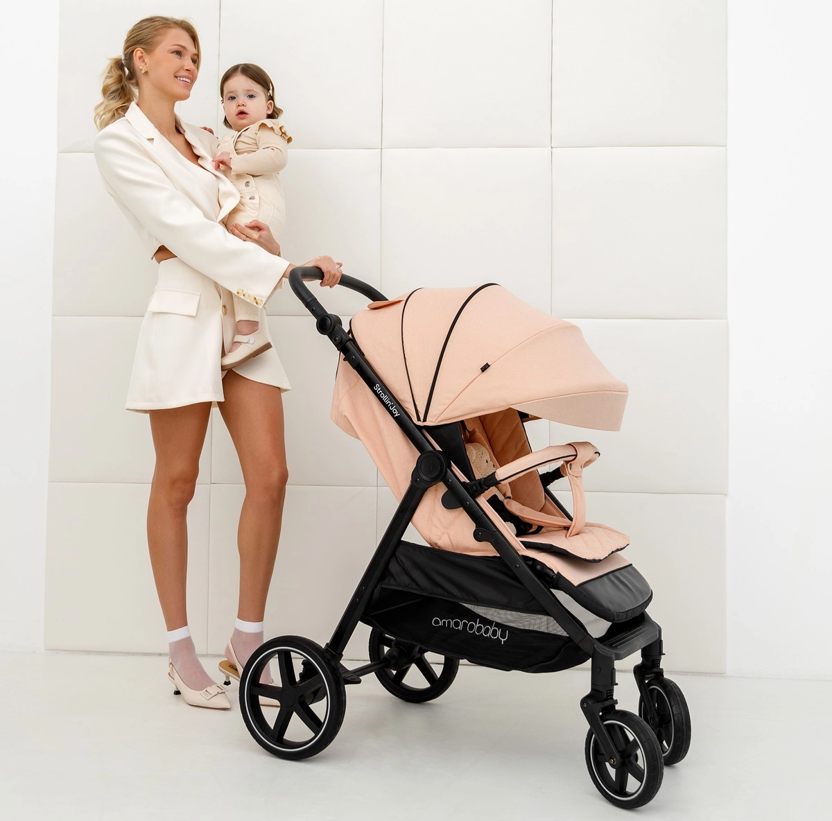 Прогулочная коляска Amarobaby Strollin'Joy бежевый j208dyuo1gdgbsunyqfz8g93eaaxerso