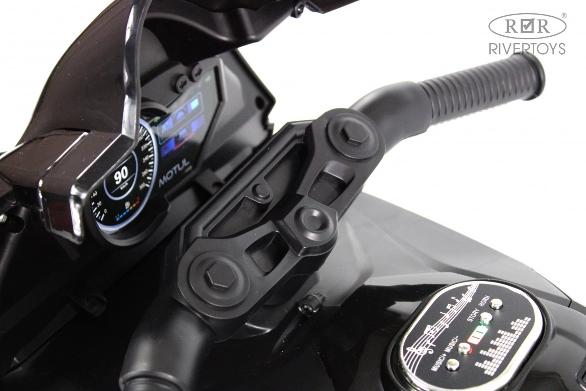 Детский электротрицикл RiverToys K002PX-A черный 76c73to18sgwfiwnmrdk1tw2ybyudw2t