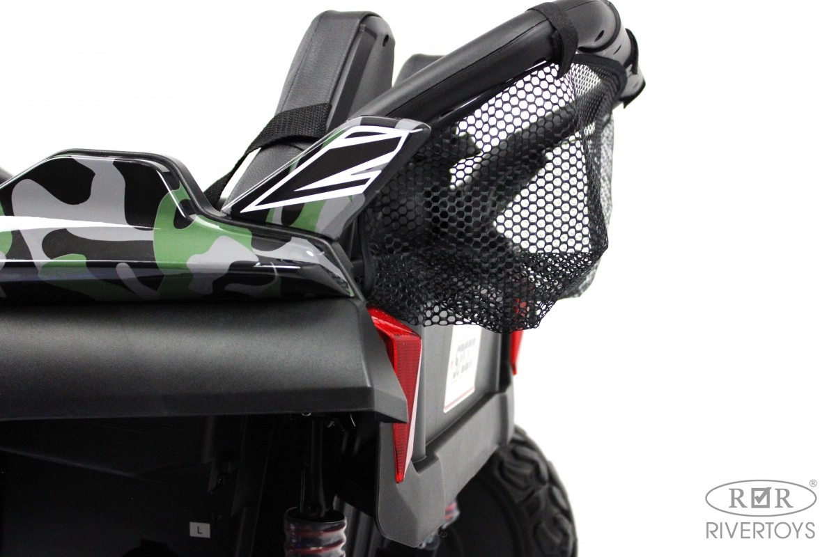 Детский электромобиль RiverToys T777TT 4WD зеленый камуфляж 29f1qfaulylil76k6jfful4icxzmj6u5