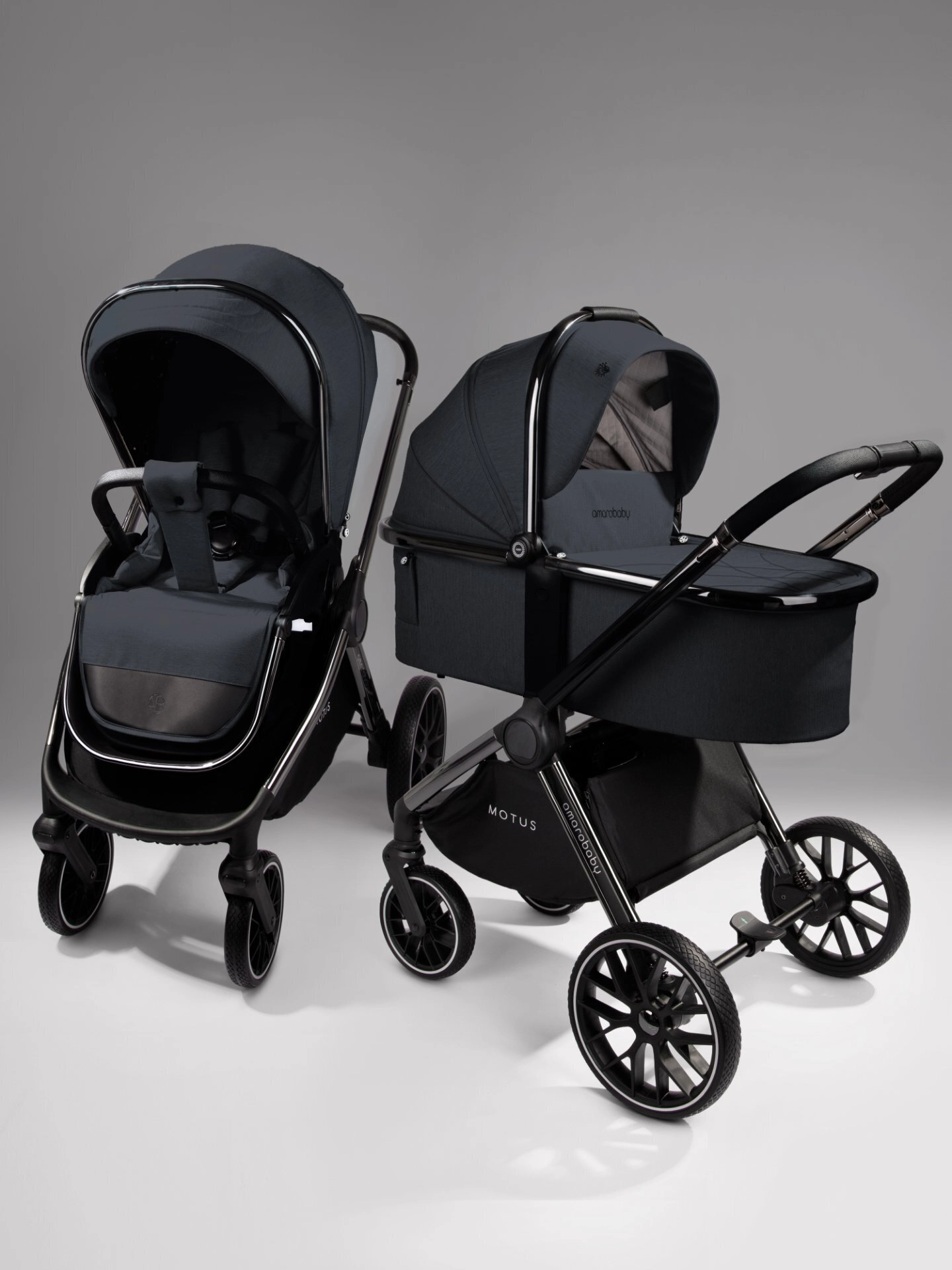 Коляска 2 в 1 Amarobaby MOTUS V2 (Серый )