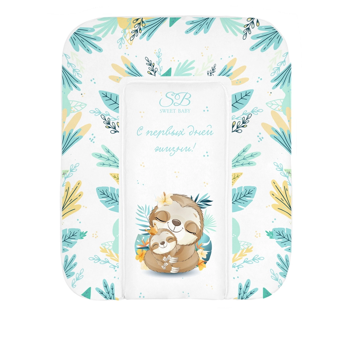 Пеленальный матрасик 58х71 Sweet Baby Fantasy Green (ленивец зеленый) khsafvkgv774lful32a33g6j8sy1kl9a