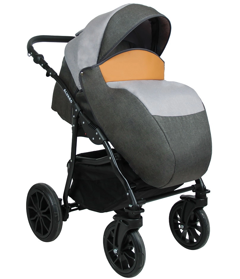 Коляска 3в1 Alis ALVARO т.серый+св.серый+рыжая кожа f8wganzs02twwmmvloip9000zui4o6rq