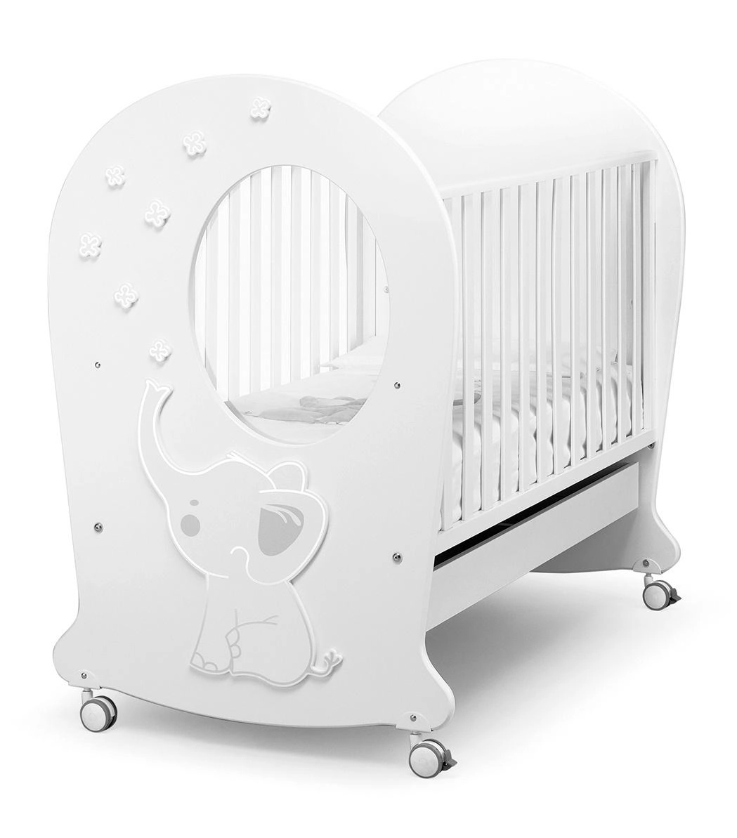 Детская кроватка Erbesi Elly с окном Белый jtipmvvf9op0ldf2to75lnjzqo94i7ev