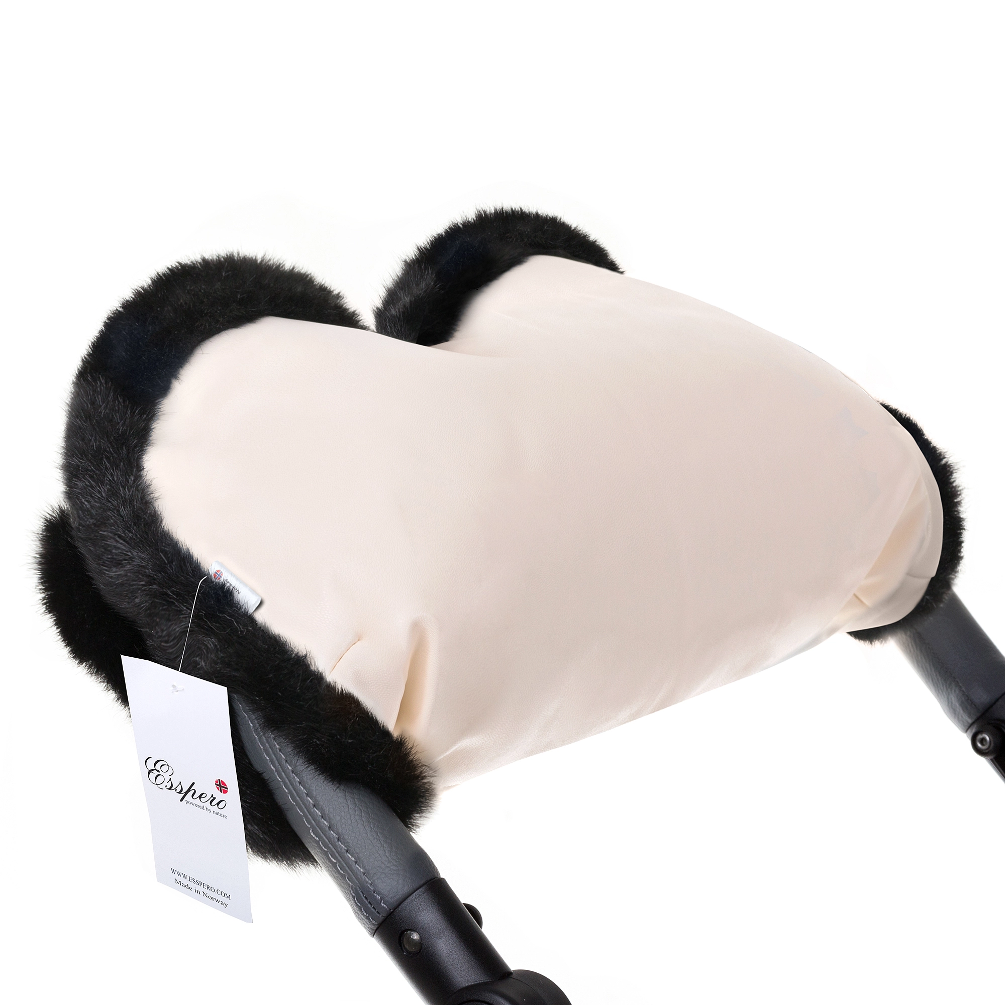 Муфта для рук на коляску Esspero LIT Leatherette (эко-кожа) (beige/black)
