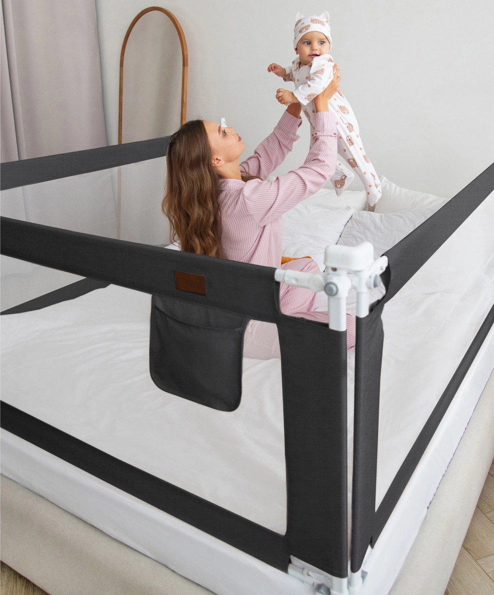 Барьер для кровати AmaroBaby Linear 180 см черный fmjdilrsaf8s9wif0eyizqyryl1eduql