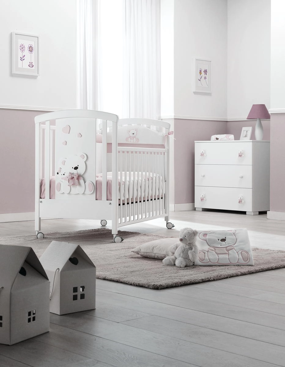 Детская кроватка Erbesi Tato белый/розовый mr2yzyyg1lom46azybqout3vjs0bfb48